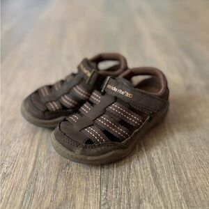 Stride Rite Dark Brown Kids Sandals